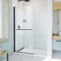 DreamLine Aqua-Q Swing 72" High x 33-1/2" Wide Pivot Frameless Shower Door with Clear Glass Matte Black