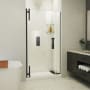 DreamLine Ascend 40" - 41" W x 72" H Frameless Pivot Shower Door Matte Black