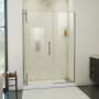 DreamLine Ascend 54" - 55" W x 72" H Frameless Pivot Shower Door Brushed Nickel