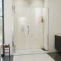 DreamLine Ascend 56" - 57" W x 72" H Frameless Pivot Shower Door Chrome
