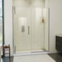 DreamLine Ascend 56" - 57" W x 72" H Frameless Pivot Shower Door Brushed Nickel