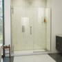 DreamLine Ascend 60" - 61" W x 72" H Frameless Pivot Shower Door Brushed Nickel