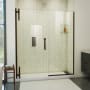DreamLine Ascend 60" - 61" W x 72" H Frameless Pivot Shower Door Oil Rubbed Bronze