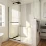 DreamLine Linea 72" High x 34" Wide Shower Screen Frameless Shower Door with Clear Glass Matte Black