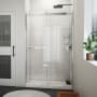 DreamLine Sapphire-V 76" High x 48" Wide Bypass Semi Frameless Shower Door with Clear Glass Chrome