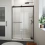 DreamLine Sapphire-V 76" High x 48" Wide Bypass Semi Frameless Shower Door with Clear Glass Oil Rubbed Bronze
