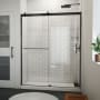 DreamLine Sapphire-V 76" High x 60" Wide Bypass Semi Frameless Shower Door with Clear Glass Matte Black