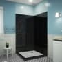 DreamLine QWALL-VS 41" W x 41" D x 76" H Acrylic Corner Backwall Shower Kit Black