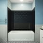 DreamLine QWALL-VS 56 - 60" W x 36" D x 62" H Acrylic Backwall Shower Kit Black
