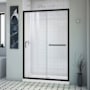 DreamLine Infinity-Z 72" High x 44" Wide Sliding Semi Frameless Shower Door with Clear Glass Matte Black