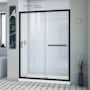 DreamLine Infinity-Z 72" High x 50" Wide Sliding Semi Frameless Shower Door with Clear Glass Matte Black