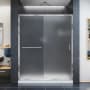 DreamLine Infinity-Z 56-60" W x 72" H Frameless Sliding Shower Door, Frosted Glass Chrome
