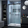 DreamLine Encore 76" High x 48" Wide Bypass Semi Frameless Shower Door with Clear Glass Matte Black