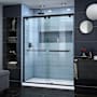 DreamLine Encore 76" High x 60" Wide Bypass Semi Frameless Shower Door with Clear Glass Matte Black