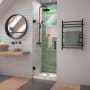 DreamLine Unidoor-LS 72" High x 27" Wide Hinged Frameless Shower Door with Clear Glass Oil Rubbed Bronze
