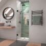 DreamLine Unidoor-LS 72" High x 30" Wide Hinged Frameless Shower Door with Clear Glass Matte Black