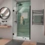 DreamLine Unidoor-LS 72" High x 43" Wide Hinged Frameless Shower Door with Clear Glass Matte Black