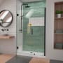 DreamLine Unidoor-LS 72" High x 47" Wide Hinged Frameless Shower Door with Clear Glass Matte Black