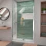 DreamLine Unidoor-LS 72" High x 48" Wide Hinged Frameless Shower Door with Clear Glass Chrome