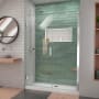 DreamLine Unidoor-LS 72" High x 48" Wide Hinged Frameless Shower Door with Clear Glass Chrome