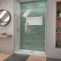 DreamLine Unidoor-LS 72" High x 48" Wide Hinged Frameless Shower Door with Clear Glass Brushed Nickel