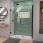 DreamLine Unidoor-LS 72" High x 48" Wide Hinged Frameless Shower Door with Clear Glass Matte Black