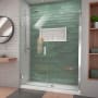 DreamLine Unidoor-LS 72" High x 56" Wide Hinged Frameless Shower Door with Clear Glass Chrome