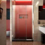 DreamLine Unidoor Plus 72" High x 41" Wide Hinged Frameless Shower Door with Clear Glass Chrome