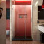 DreamLine Unidoor Plus 72" High x 41" Wide Hinged Frameless Shower Door with Clear Glass Brushed Nickel