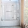 DreamLine Aqua 58" High x 60" Wide Hinged Frameless Tub Door with Clear Glass Chrome