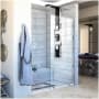 DreamLine Linea Single Panel Frameless Shower Screen 30" W x 72" H, Open Entry Design Chrome