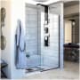 DreamLine Linea Single Panel Frameless Shower Screen 30" W x 72" H, Open Entry Design Oil Rubbed Bronze