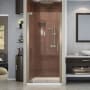 DreamLine Elegance 72" High x 27-1/4" Wide Pivot Frameless Shower Door with Clear Glass Brushed Nickel