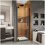 DreamLine Elegance-LS 72" High x 36" Wide Hinged, Pivot Frameless Shower Door with Clear Glass Matte Black