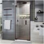DreamLine Elegance Plus 72" High x 30" Wide Pivot Frameless Shower Door with Clear Glass Oil Rubbed Bronze