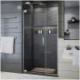 DreamLine Elegance Plus 72" High x 39-3/4" Wide Pivot Frameless Shower Door with Clear Glass Brushed Nickel