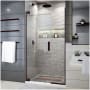 DreamLine Elegance Plus 72" High x 39-3/4" Wide Pivot Frameless Shower Door with Clear Glass Oil Rubbed Bronze