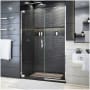 DreamLine Elegance Plus 72" High x 51-3/4" Wide Pivot Frameless Shower Door with Clear Glass Chrome