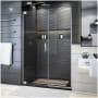 DreamLine Elegance Plus 72" High x 51-3/4" Wide Pivot Frameless Shower Door with Clear Glass Brushed Nickel