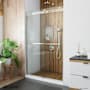 DreamLine Sapphire 76" High x 48" Wide Sliding Frameless Shower Door with Clear Glass Chrome