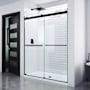 DreamLine Essence 76" High x 60" Wide Bypass Frameless Shower Door with Clear Glass Matte Black