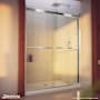 DreamLine Essence-H 76" High x 60" Wide Bypass Semi Frameless Shower Door with Clear Glass Chrome