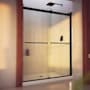 DreamLine Essence-H 76" High x 60" Wide Bypass Semi Frameless Shower Door with Clear Glass Matte Black