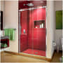 DreamLine Enigma Sky 76" High X 48" Wide Sliding Frameless Shower Door with Clear Glass Polished Stainless Steel