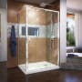 DreamLine Flex 40" D x 38 - 42" W x 72" H Semi-Frameless Pivot Shower Enclosure Chrome