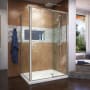 DreamLine Flex 40" D x 38 - 42" W x 72" H Semi-Frameless Pivot Shower Enclosure Brushed Nickel