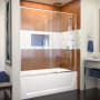 DreamLine Flex 56-60" W x 58" H Semi-Frameless Pivot Tub Door Chrome