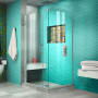DreamLine Unidoor Plus 29 in. W x 34 3/8 in. D x 72 in. H Hinged Shower Enclosure Brushed Nickel