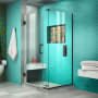 DreamLine Unidoor Plus 29 in. W x 34 3/8 in. D x 72 in. H Hinged Shower Enclosure Oil Rubbed Bronze