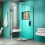 DreamLine Unidoor Plus 29 in. W x 34 3/8 in. D x 72 in. H Hinged Shower Enclosure Matte Black